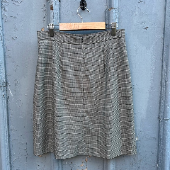 Jil Sander Houndstooth Plaid Wool Check Midi, size 36 - Picture 2 of 8